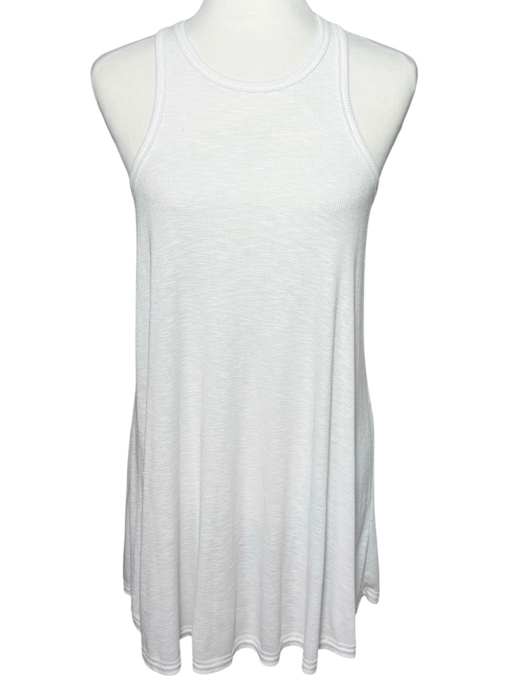 Free People FP Beach L.A. Nite Ribbed Tank Dress in White Size Small